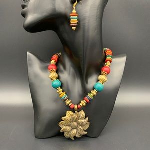 Sunflower necklace